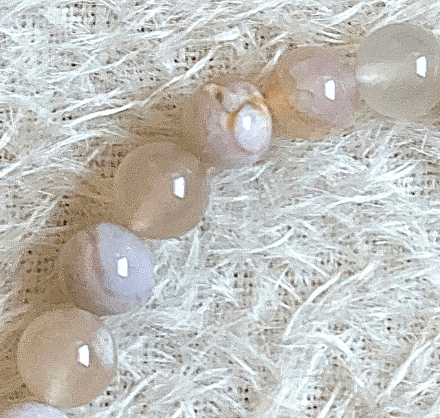 B36 - Bracelet perles agate ambré
