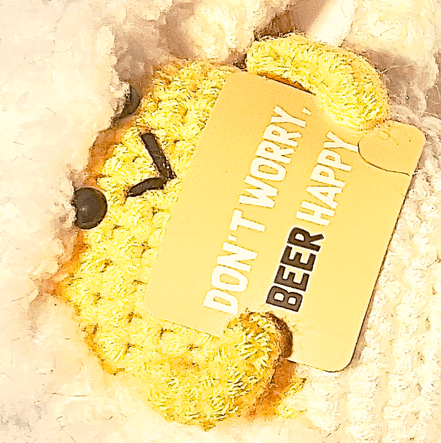 BS17 - Bijoux de sac peluche verre de bière 
