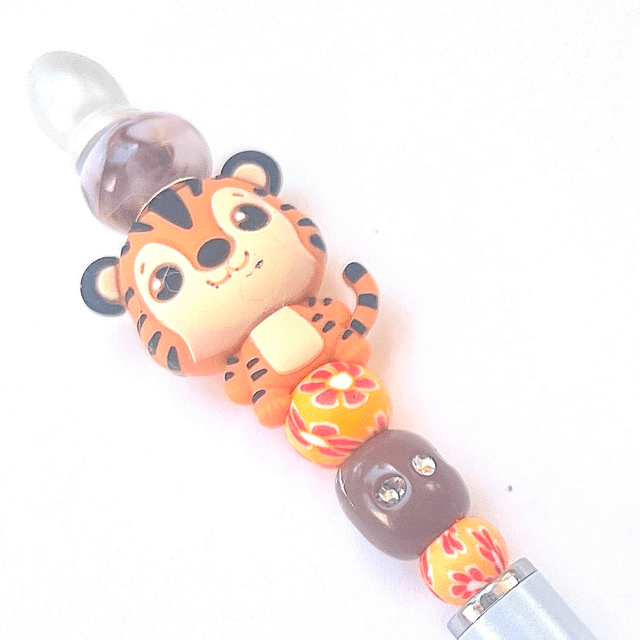 S33 - Stylo à perles et perle tigre