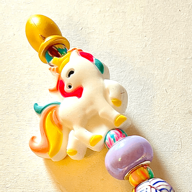 S45 - Stylo à perles et perle licorne 2