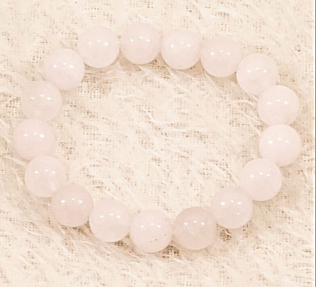 B17 - Bracelet perles en agate rose 