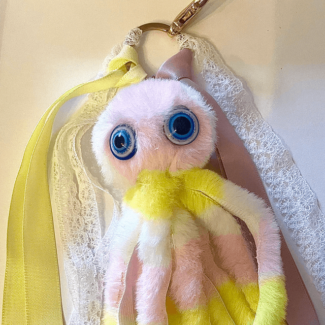 BS28 - Bijoux de sac peluche pieuvre