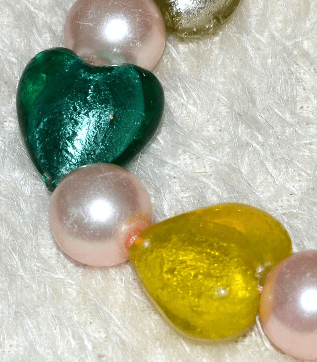 B66 - Bracelet perles verre et acrylique