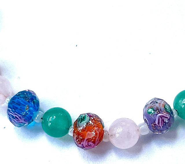 B102 - Bracelet perles en verre lampwork