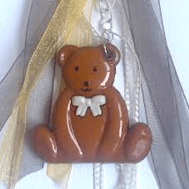 BS05- Bijoux de Sac ruban dentelle ours