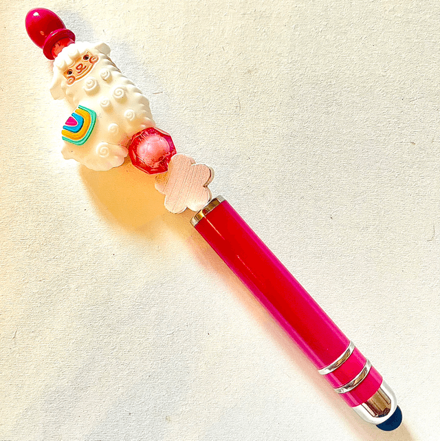 S43 - Stylo à perles et perle alpaga