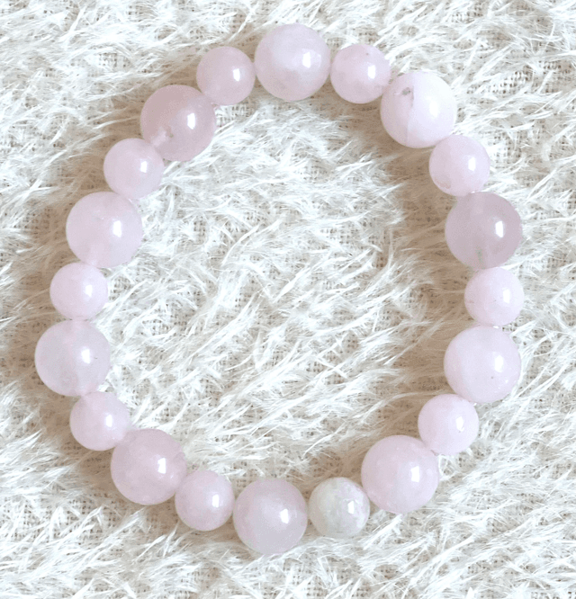 B35 - Bracelet perles en agate rose