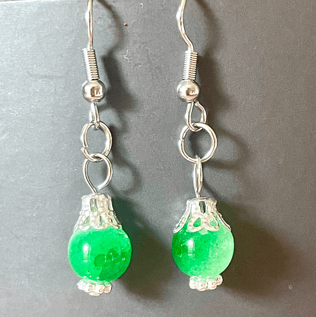 BO14 - Boucles d’oreilles perle verre