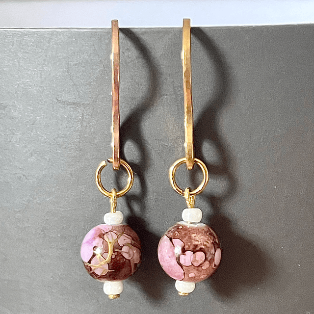 BO12 - Boucles d’oreilles perles verre